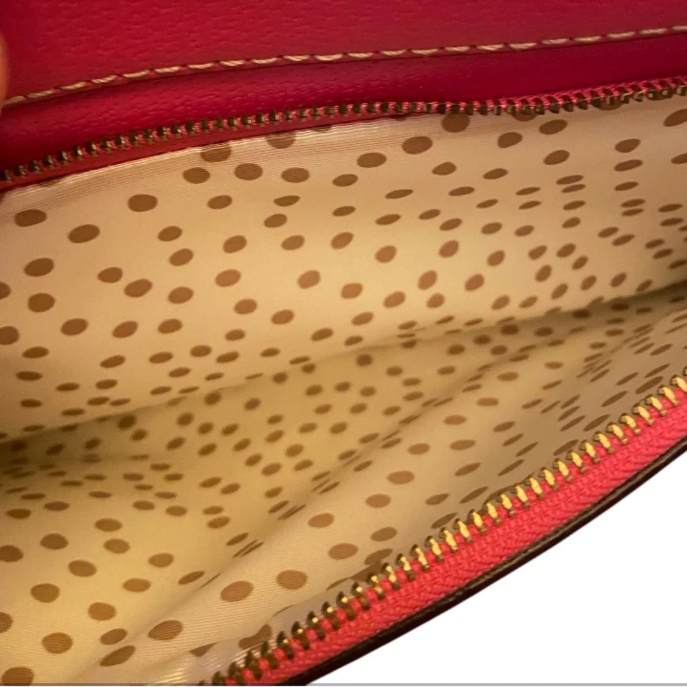 Kate Spade Hot Pink MAEDA Leather Shoulder Bag.